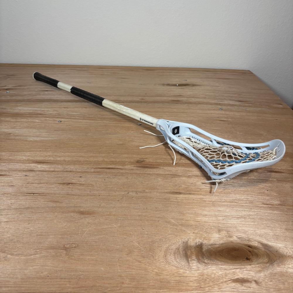 StringKing Complete Lacrosse Stick White Mark 1 Head A 105 Alloy Shaft 40 Inch